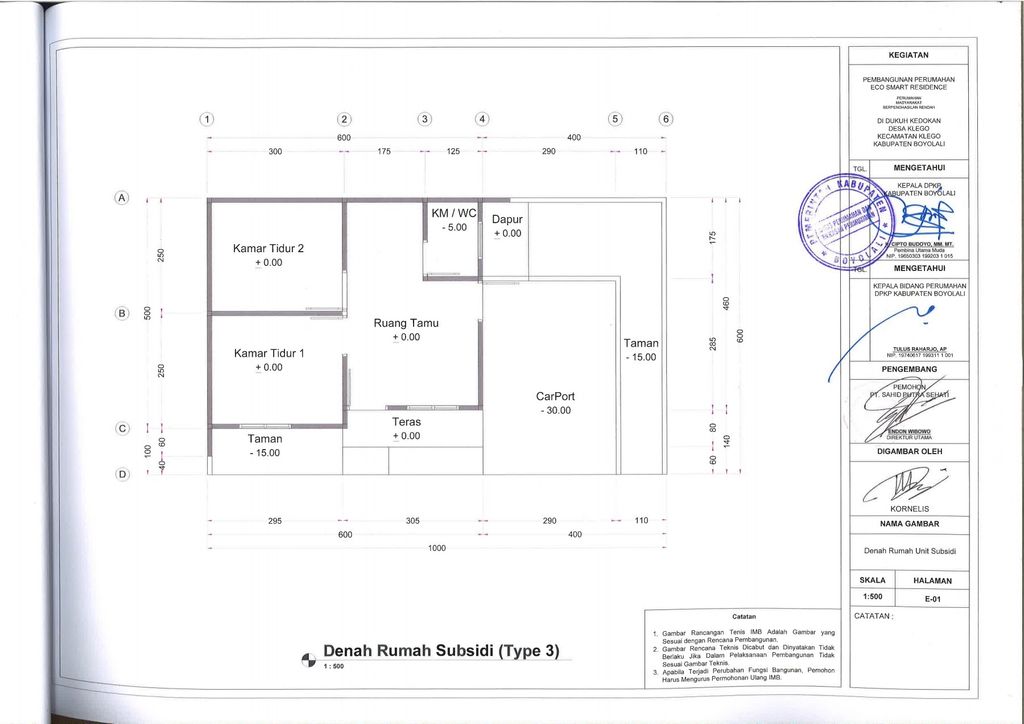 foto denah rumah tipe 30-3 perumahan ECO SMART RESIDENCE