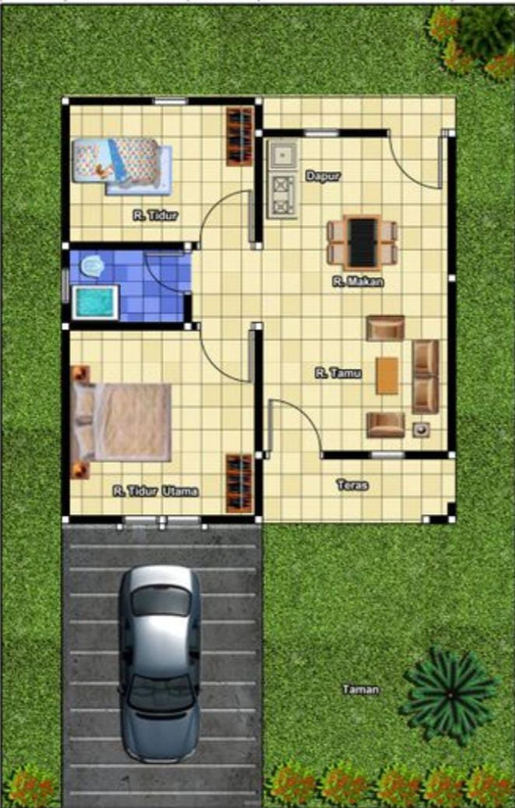 foto denah rumah tipe SUBSIDI perumahan KENCANA ASRI