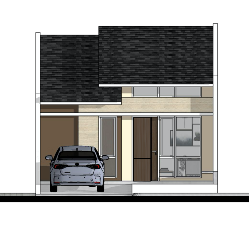 foto tampak rumah tipe Harga 2023 perumahan Rafika Residence