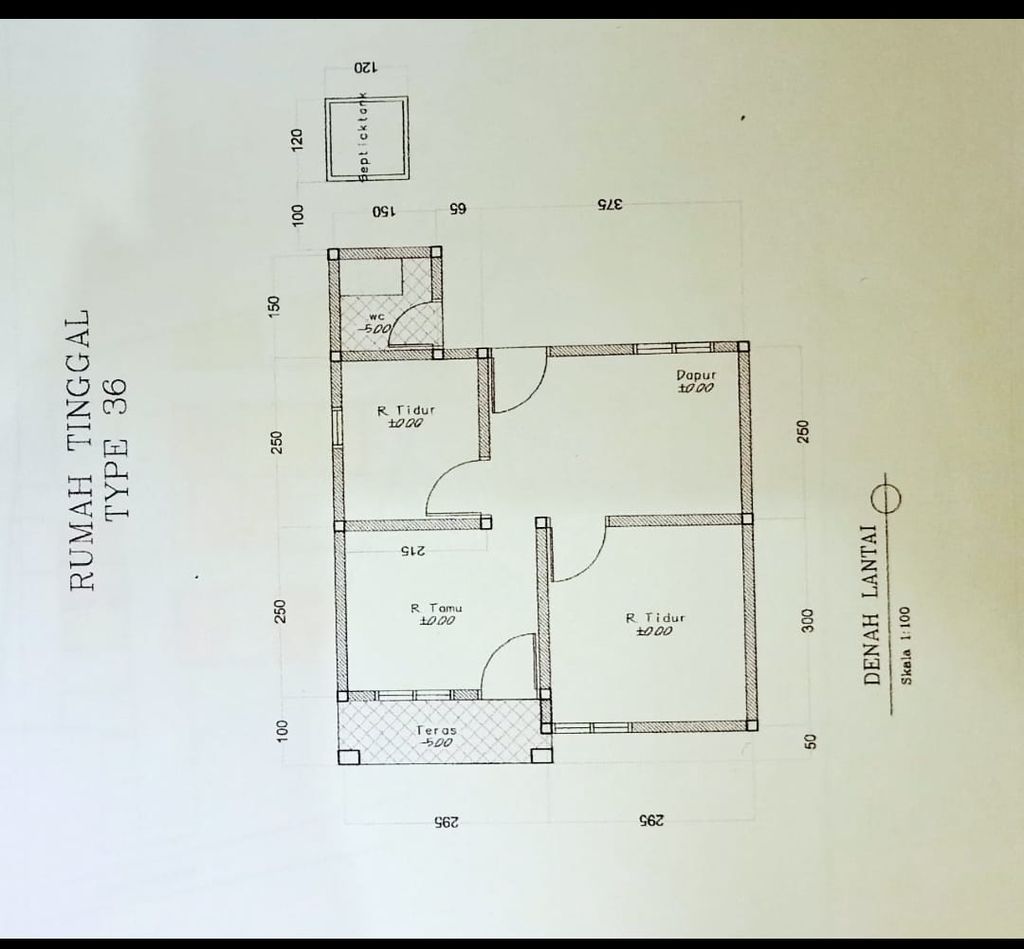 foto denah rumah tipe 36 (2023) perumahan SIPORIO 2