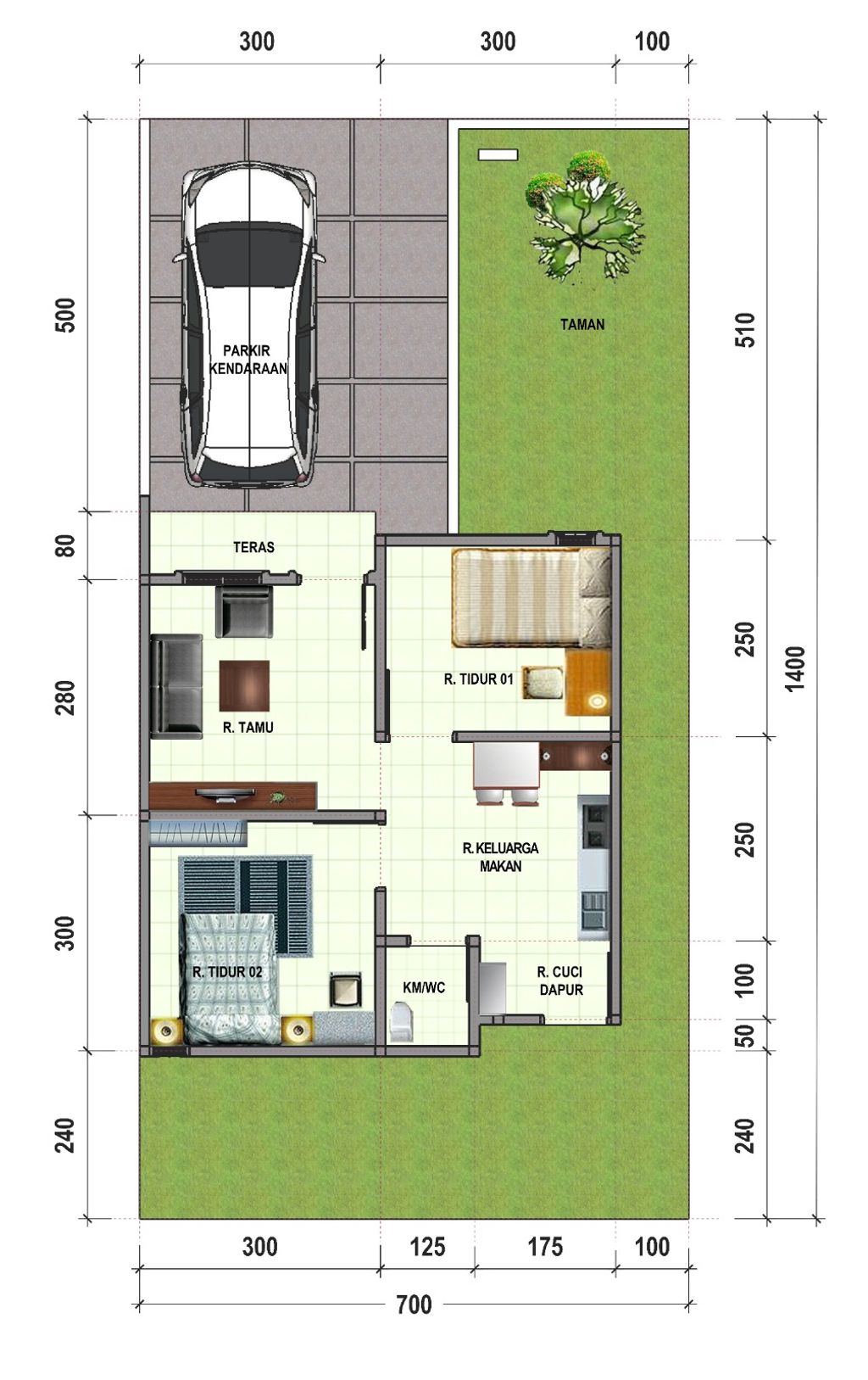 foto denah rumah tipe 36 perumahan SINAR Regency Tahap II