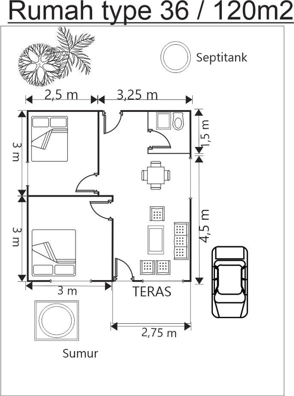 foto denah rumah tipe 36 perumahan Meranti 5