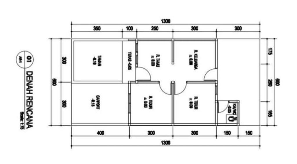 foto denah rumah tipe 36 perumahan MATA AIR RESIDENCE (MARs)