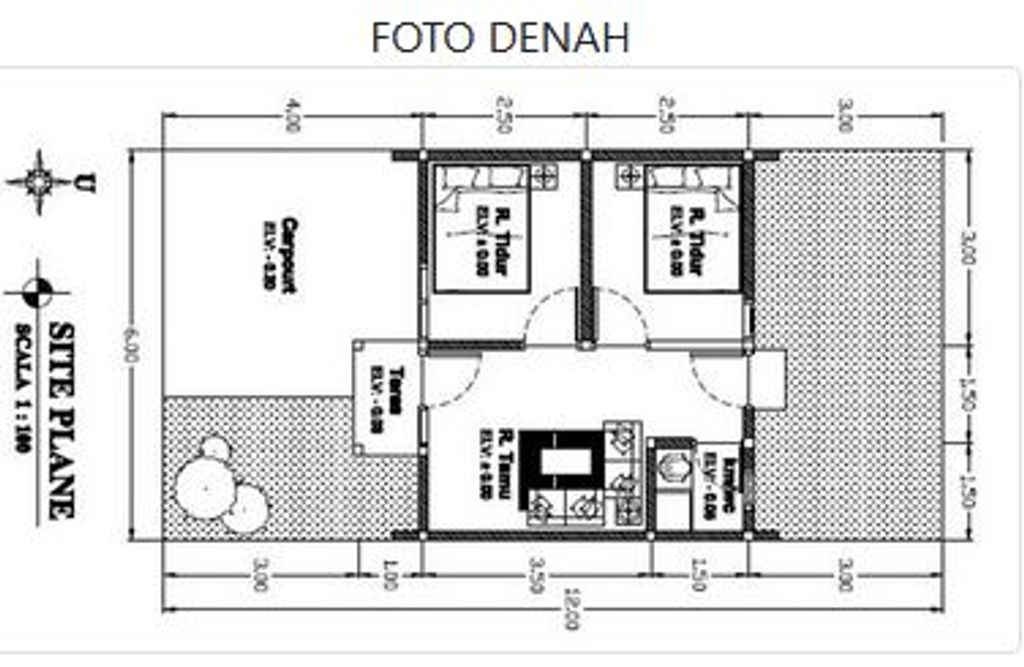 foto denah rumah tipe 30/60 perumahan Blenderan Indah