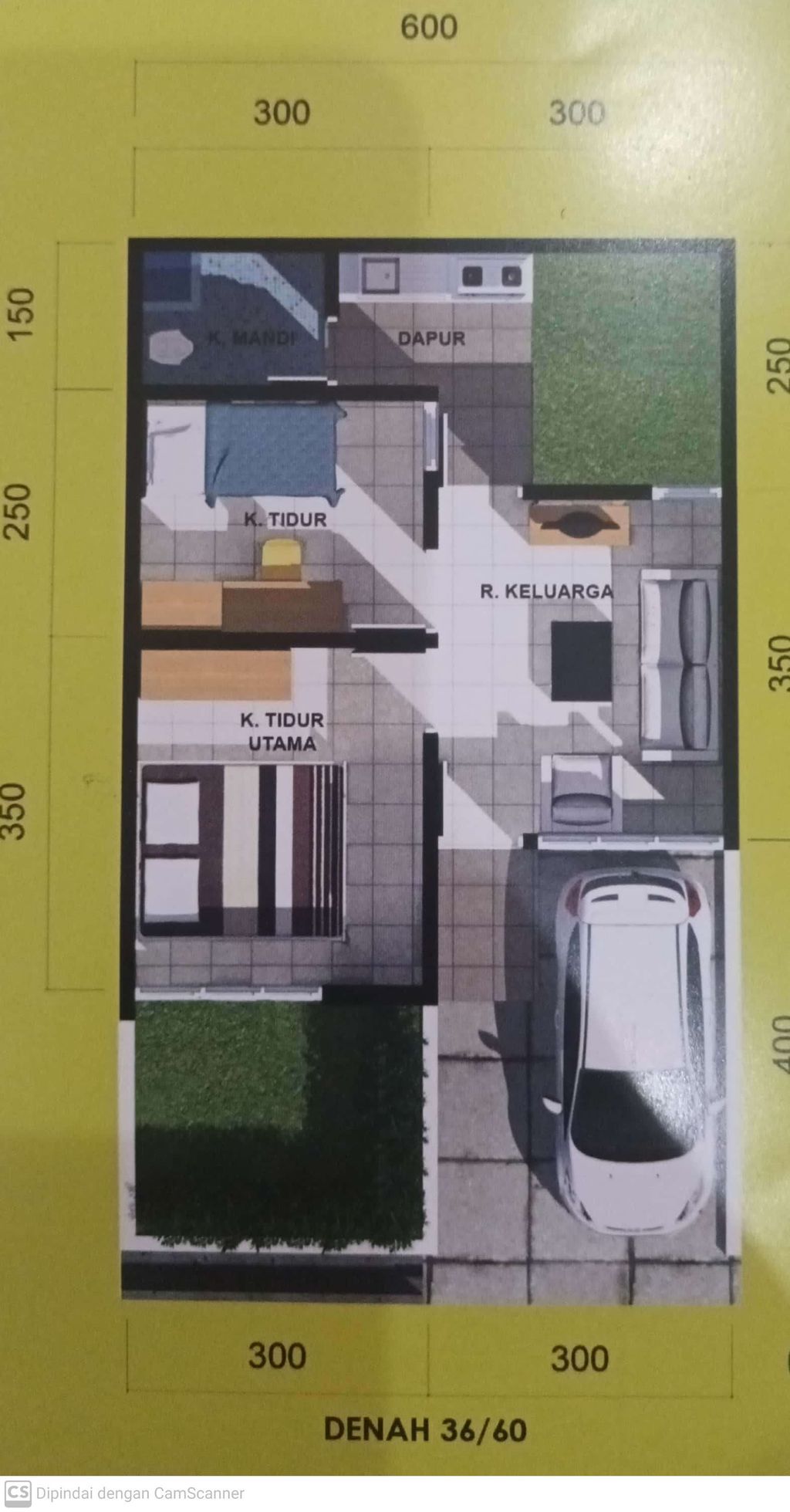 foto denah rumah tipe BUMI MARHAMAH 3 perumahan BUMI MARHAMAH 3