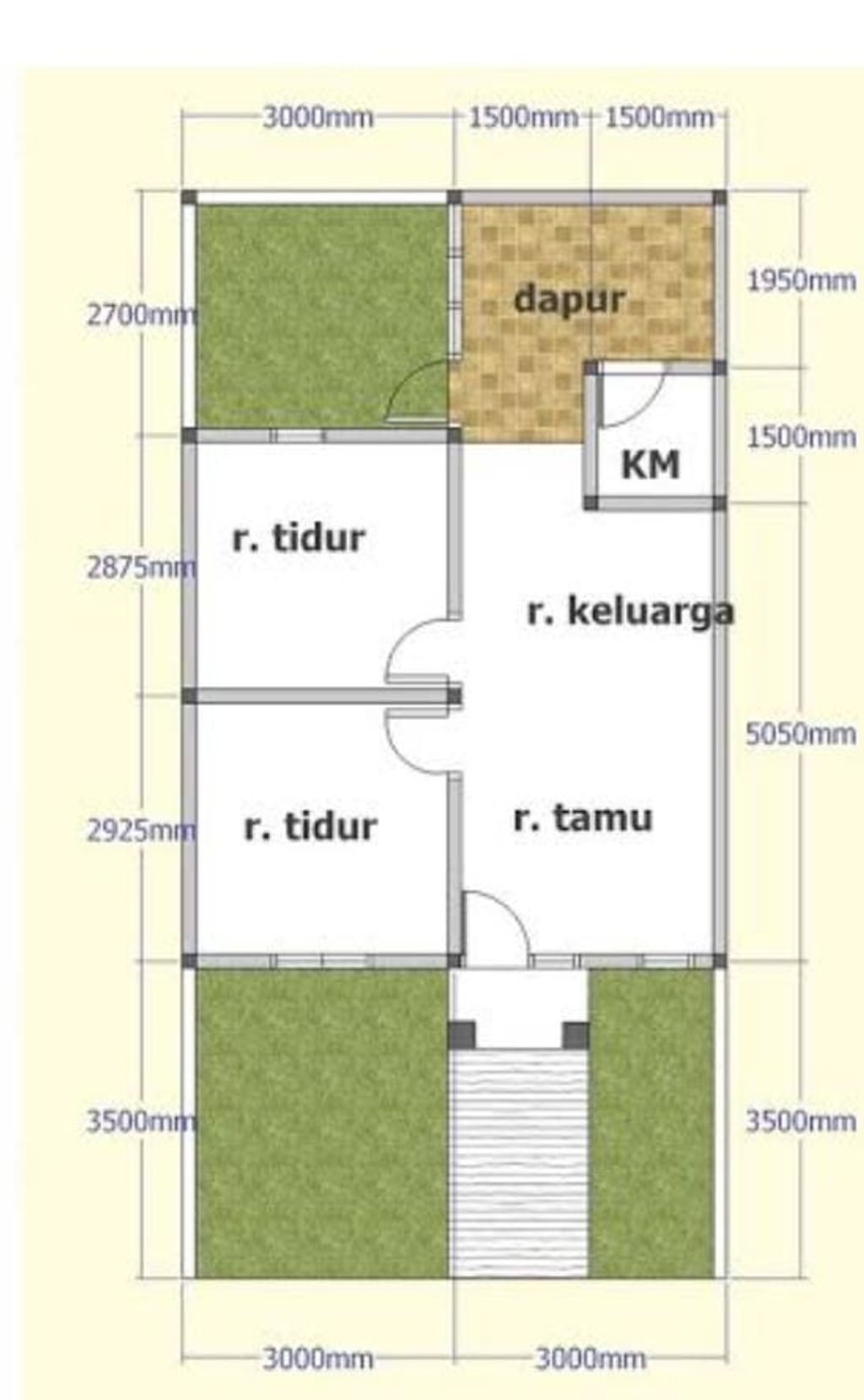 foto denah rumah tipe GP 36/99 perumahan Grand parawal