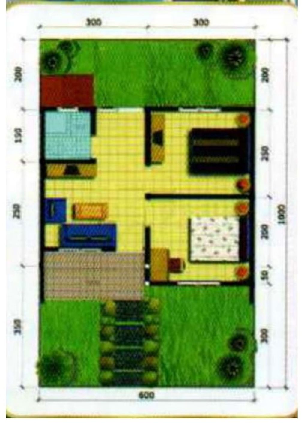 foto denah rumah tipe 30/60 perumahan PURI SITUSARI TAHAP 3