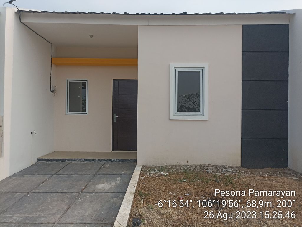 foto tampak rumah tipe Blok C perumahan Pesona Pamarayan Tahap 2 Ext