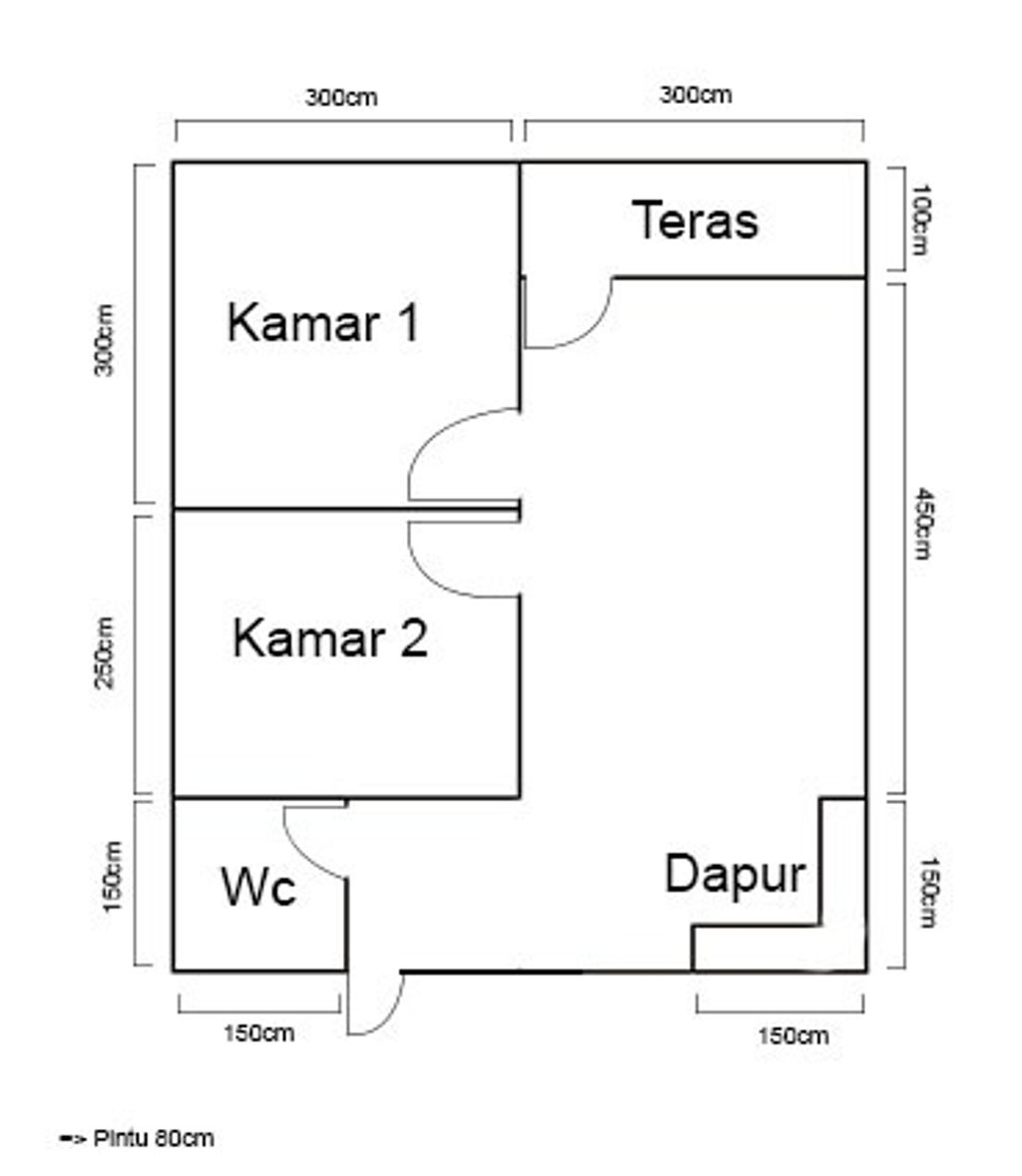 foto denah rumah tipe SUBSIDI 36 perumahan KENANGA PERMAI