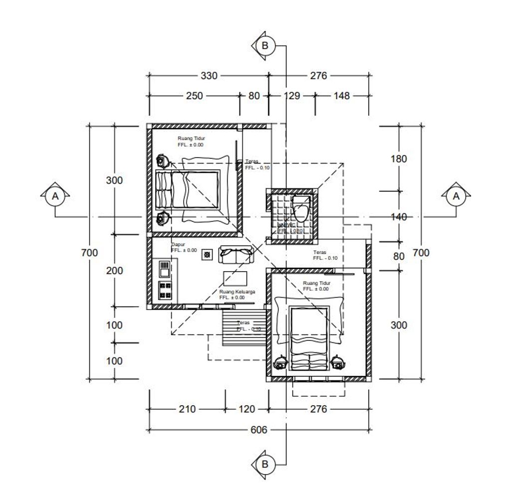 foto denah rumah tipe 36 (harga terbaru) perumahan GRIYA MAHA LOKA