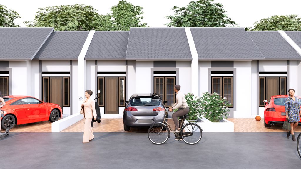 foto tampak rumah tipe 36/72 perumahan Grand Balokang 2