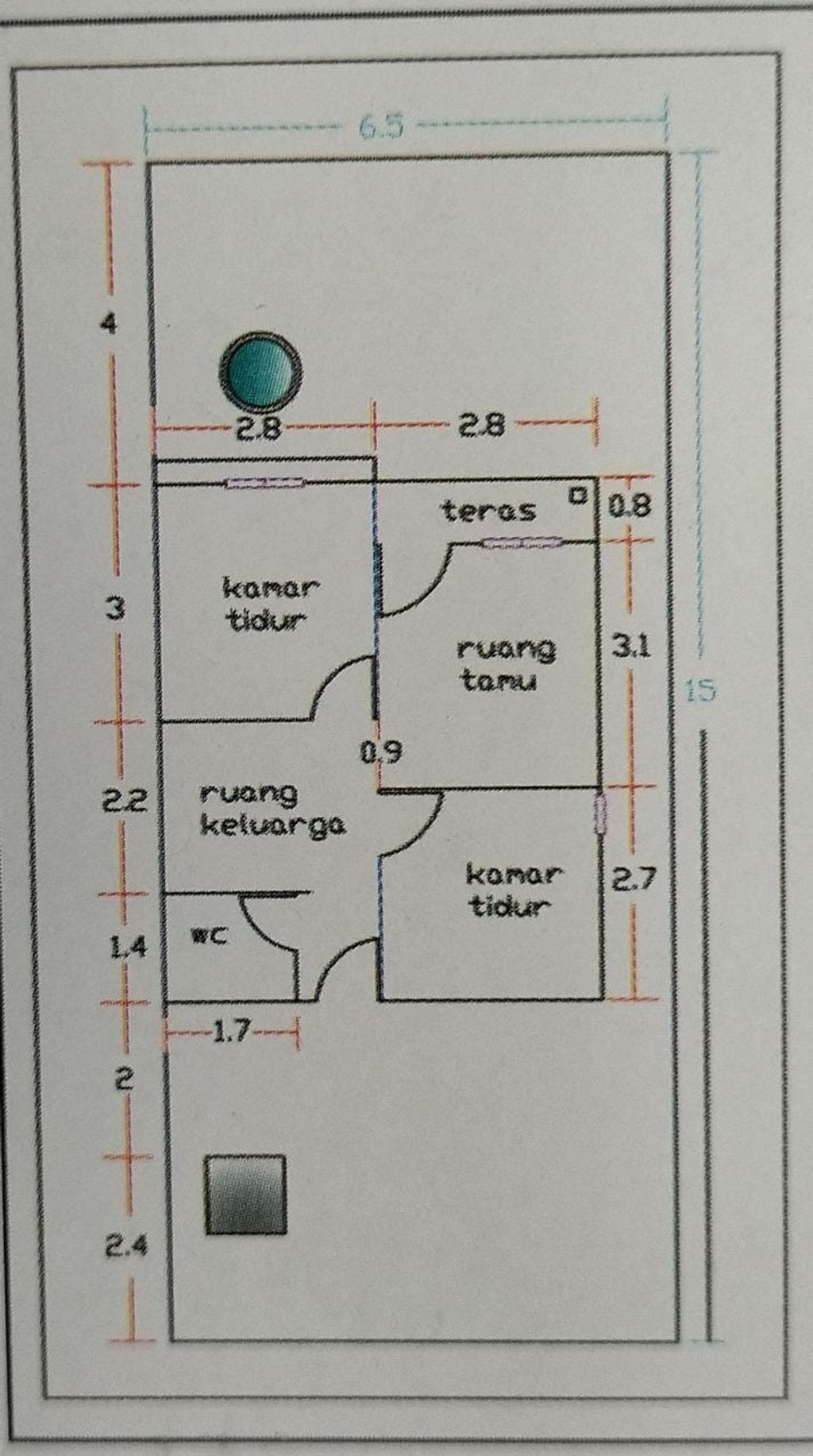 foto denah rumah tipe 36 perumahan GRIYA ASOKA