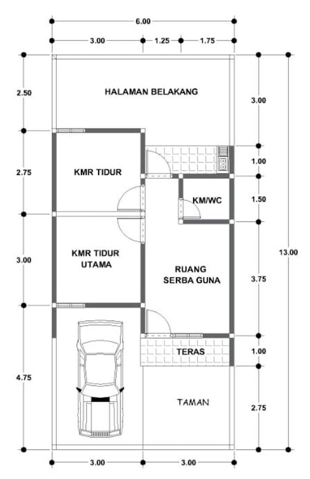 foto denah rumah tipe Fafifa Residence Harga Baru 2023 perumahan FAFIFA RESIDENCE SABAH BALAU