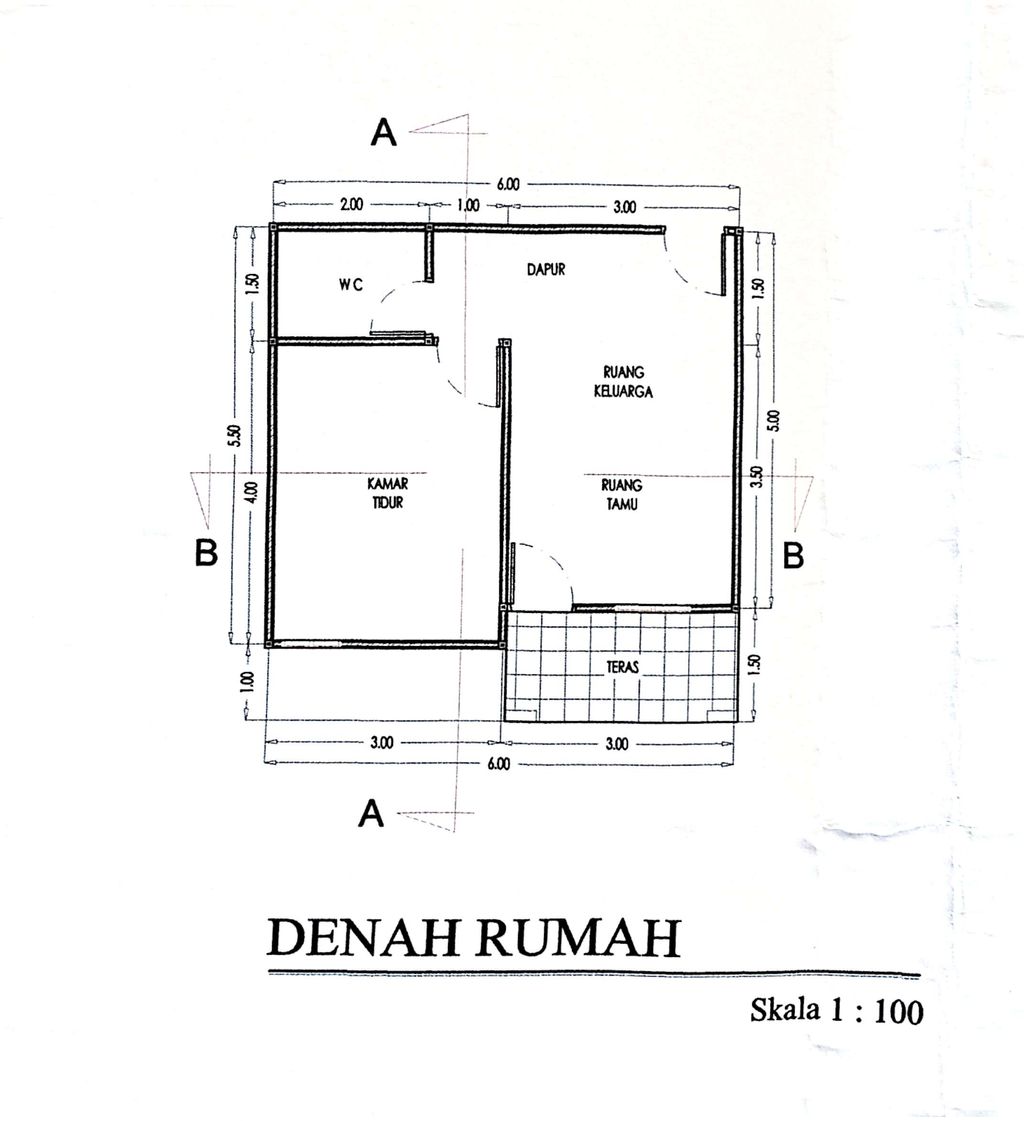 foto denah rumah tipe 36 perumahan PERMATA ALAM LESTARI 5