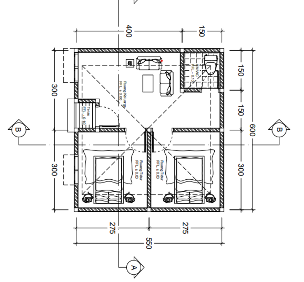 foto denah rumah tipe 36/75 perumahan RAMA JAYA ASRI RESIDENCE 4