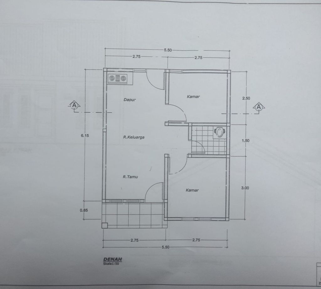 foto denah rumah tipe 36/101 perumahan TRANSAD INDAH RESIDENCE
