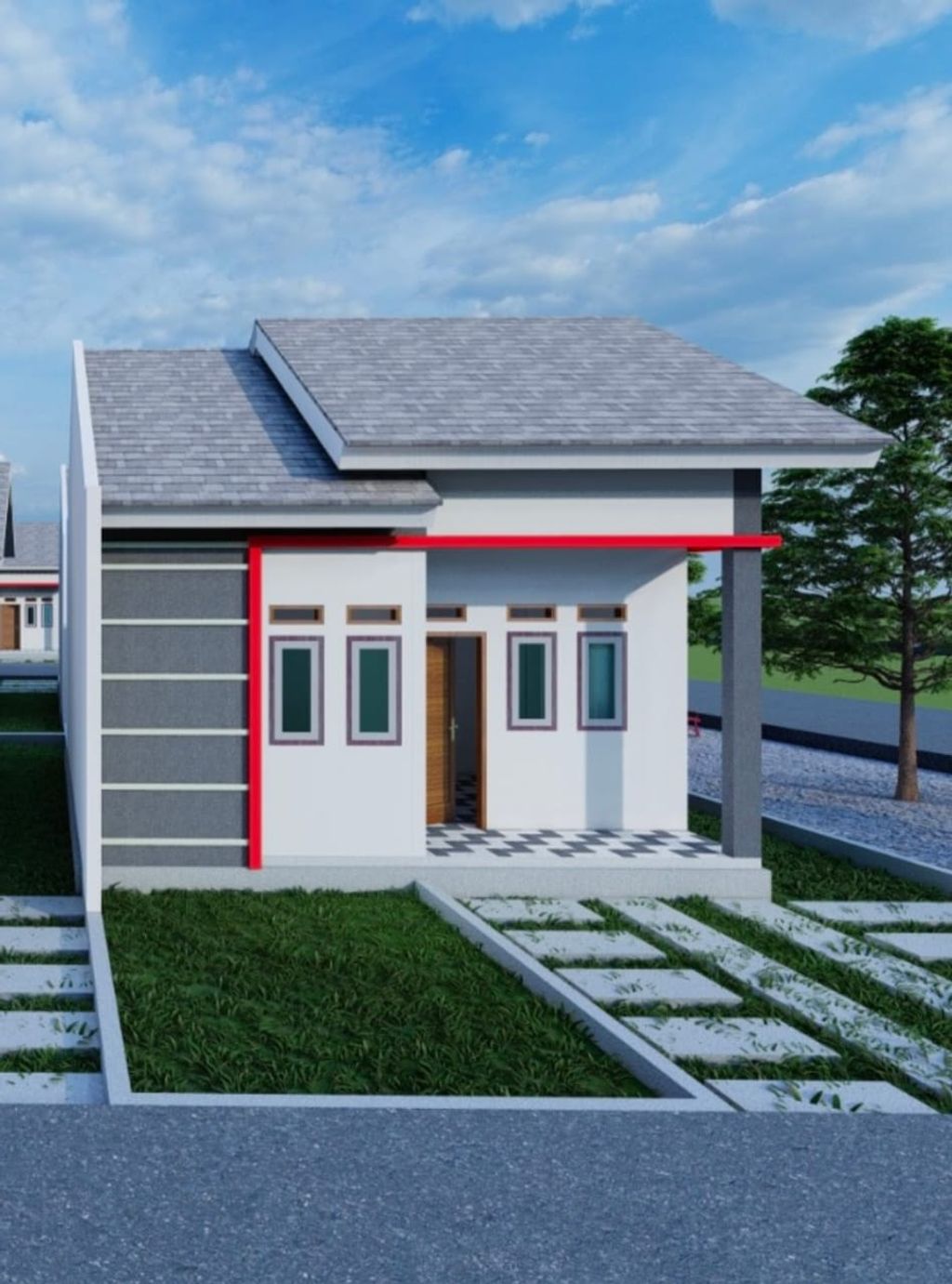 foto tampak rumah tipe 36 perumahan ANAK SULTAN LAKUDO RESIDENCE