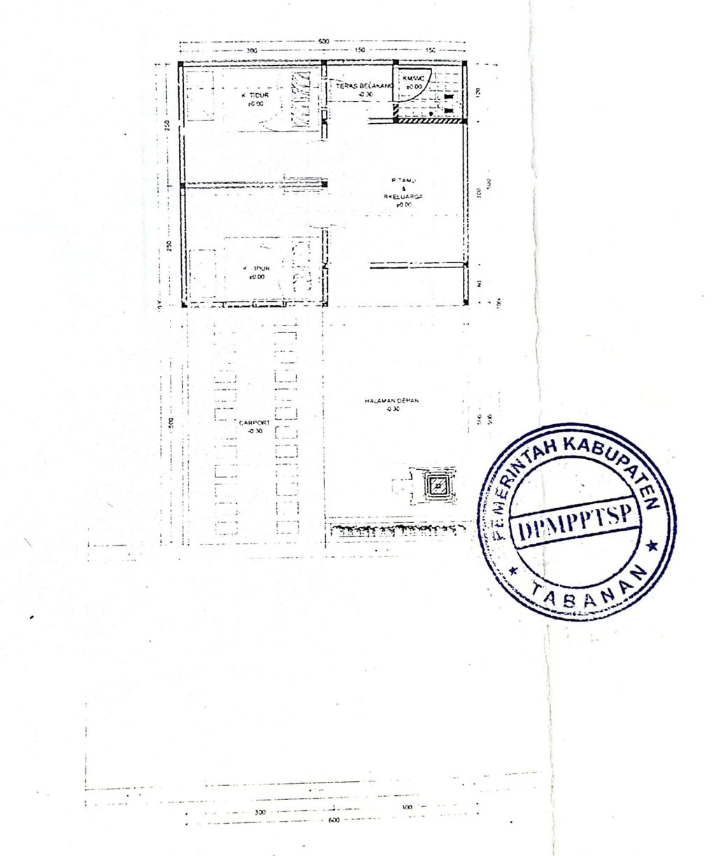 foto denah rumah tipe 30/60 perumahan Perum. Yeh Dulang