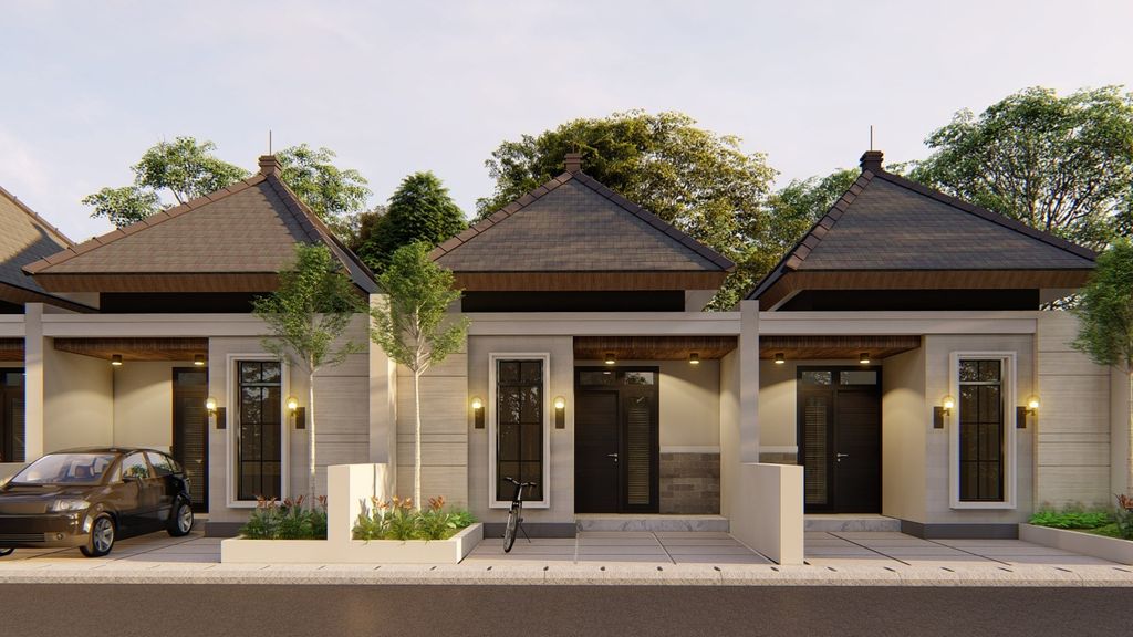 foto tampak rumah tipe 45 perumahan Grand Sulthan