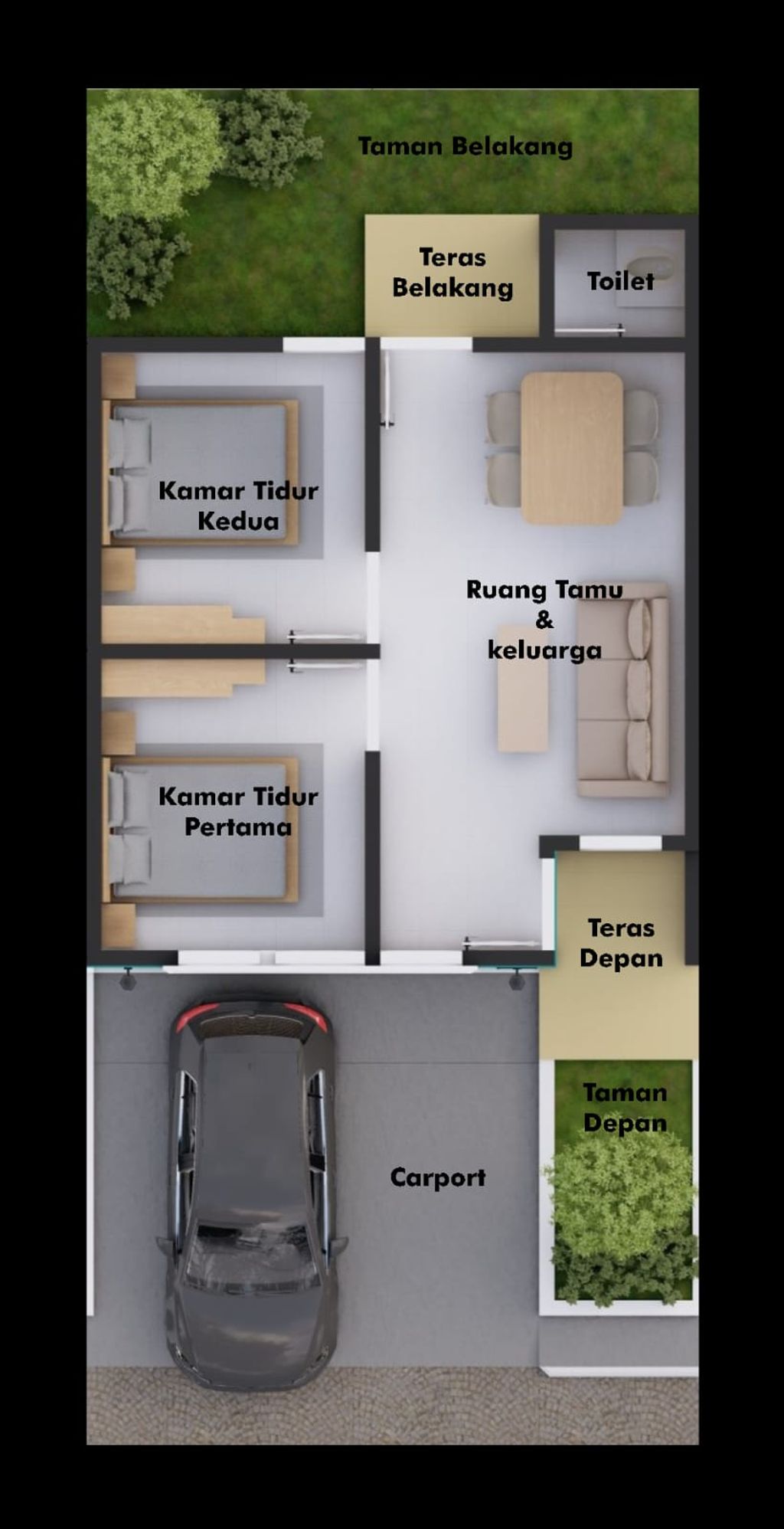 foto denah rumah tipe 36/72 perumahan VILLA MUTIARA MADINAH