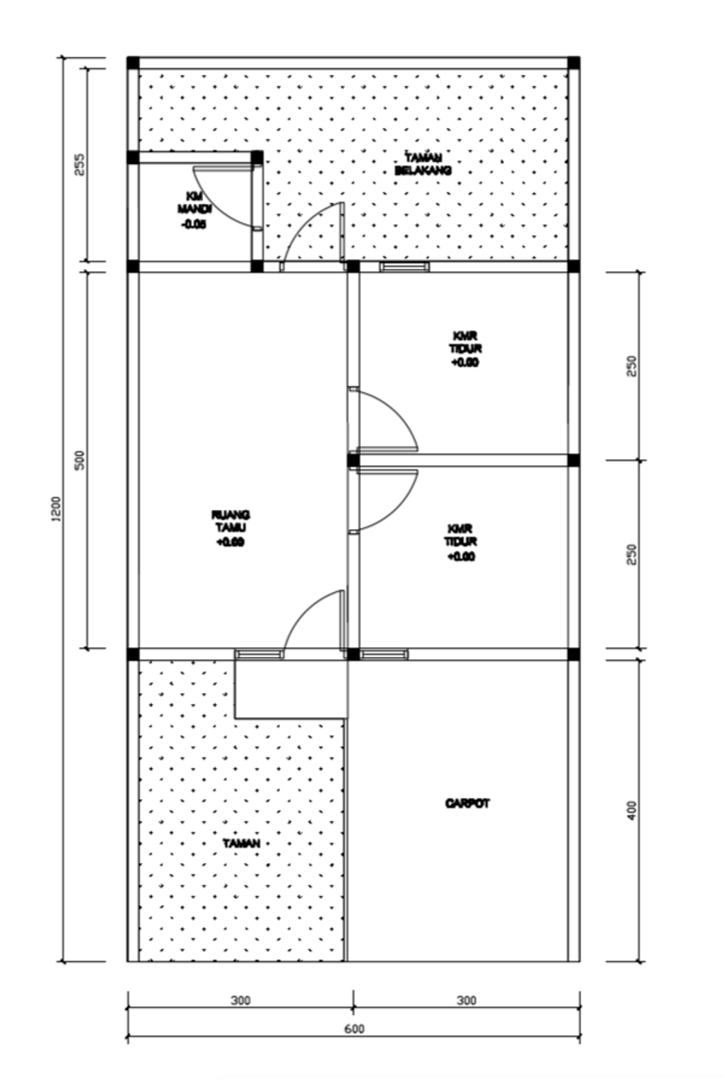 foto denah rumah tipe SUBSIDI perumahan Tata Residence