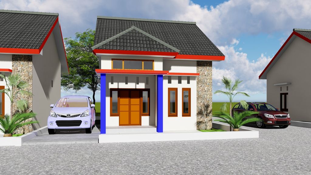 foto tampak rumah tipe 36 perumahan CENTER HOUSE 9