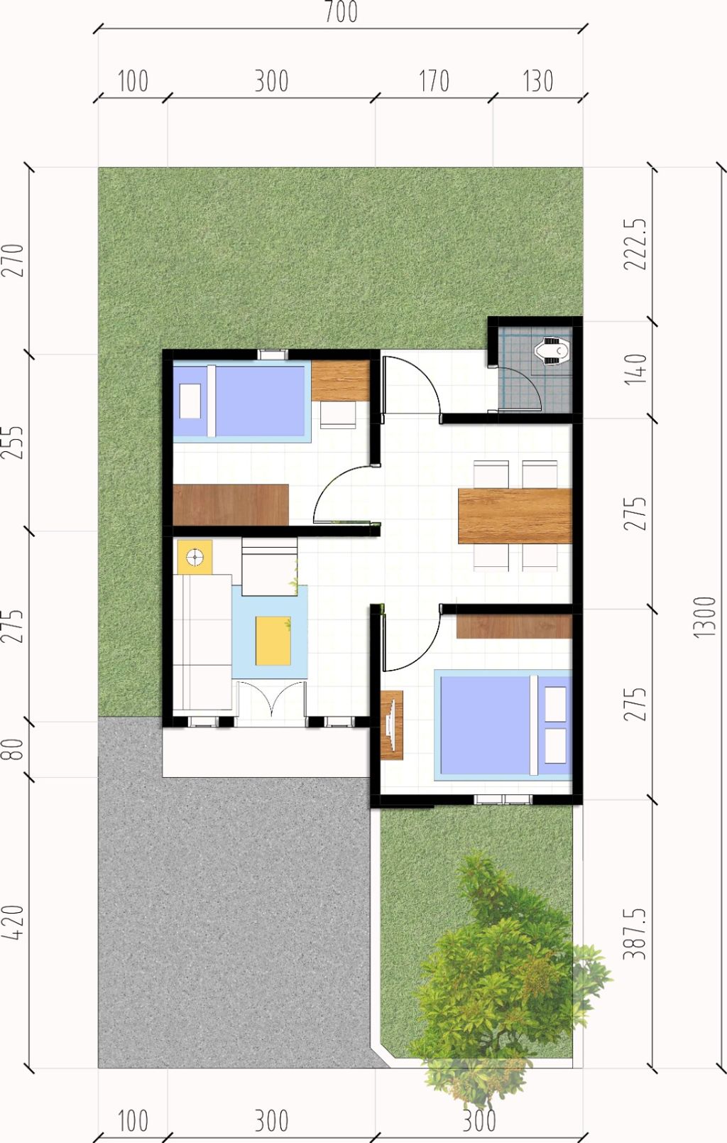 foto denah rumah tipe 36 perumahan AISYAH RESIDENCE