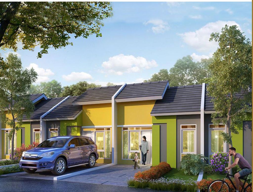 foto tampak rumah tipe 28/60 perumahan Bukit Mas Residence