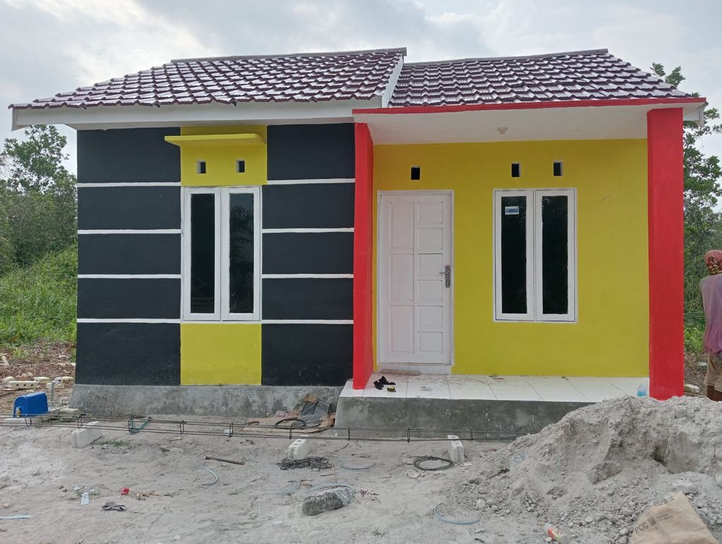 foto tampak rumah tipe 36 perumahan Surya Persada Gambut