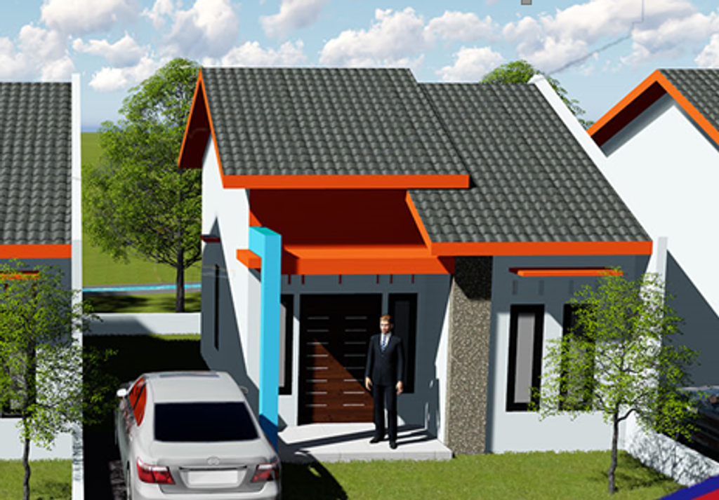 foto tampak rumah tipe 55 perumahan CENTER HOUSE 9