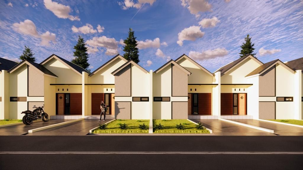 foto tampak rumah tipe 30 perumahan Graha Pelita Regency