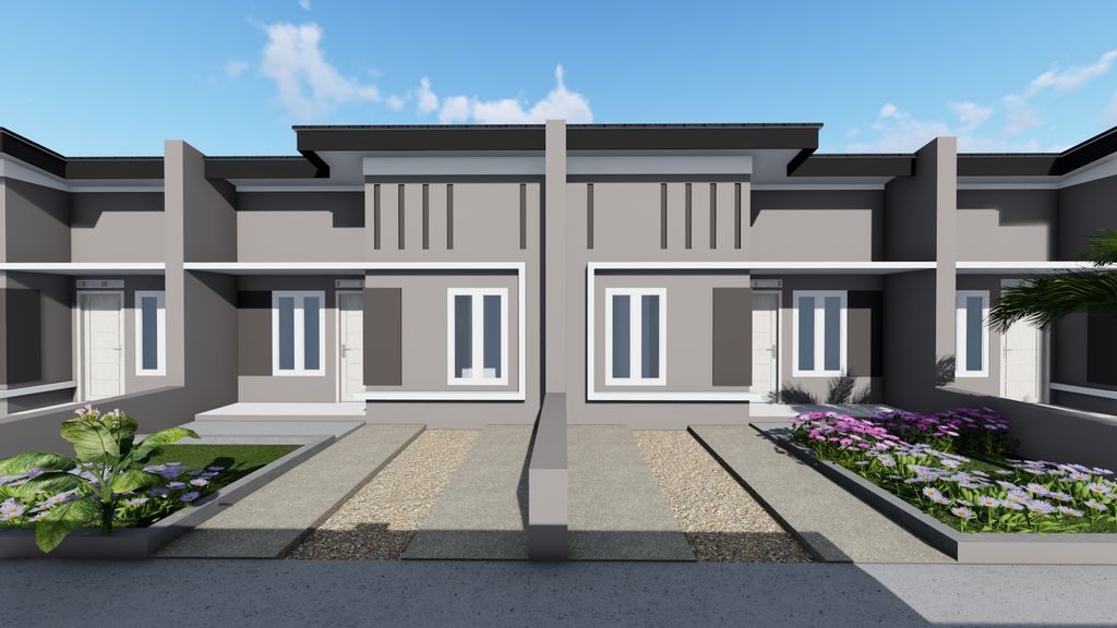 foto tampak rumah tipe 36/72 perumahan GRAND RAJAWALI