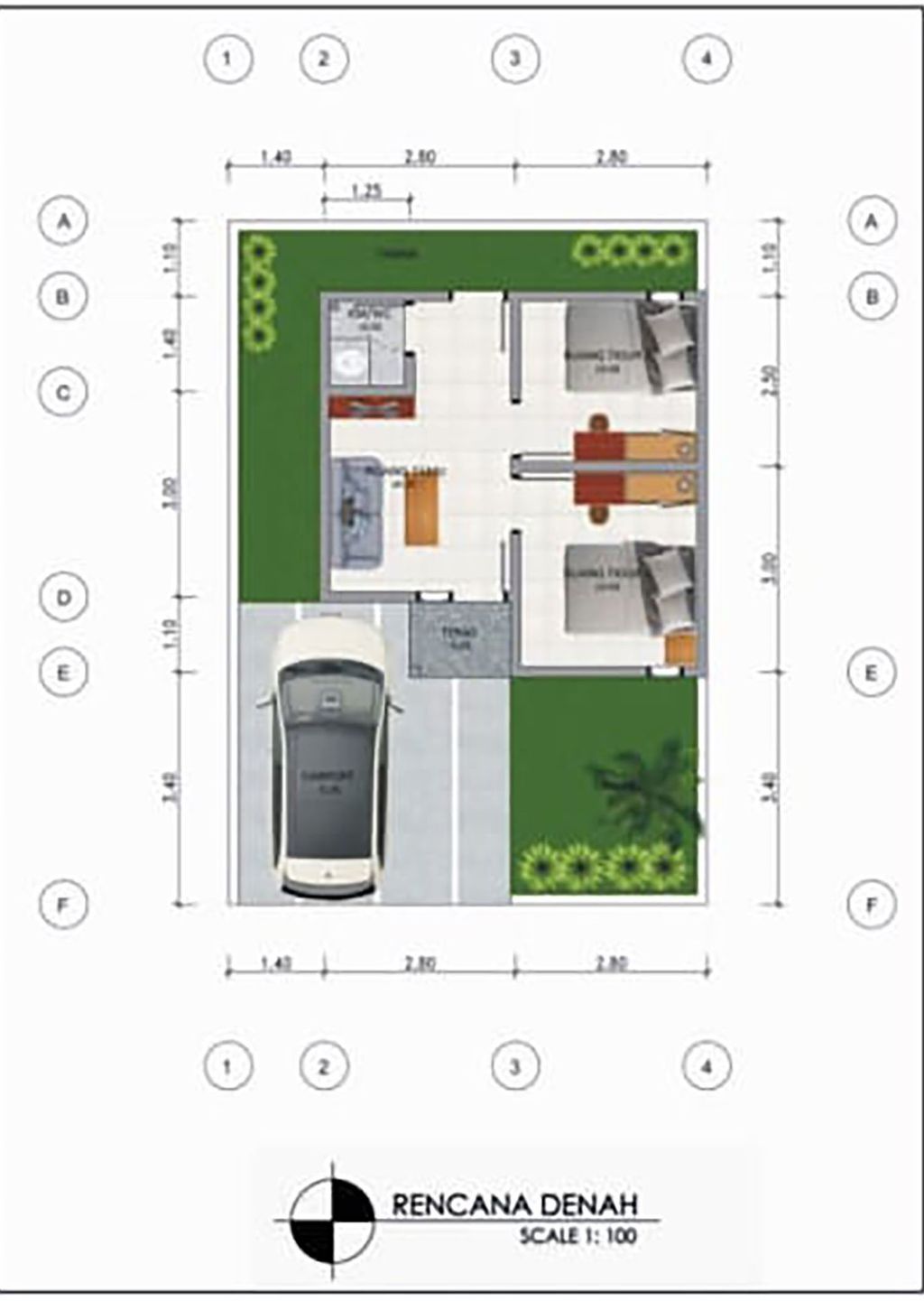 foto denah rumah tipe 30/80 perumahan BERMIS RESIDENCE TAHAP 2