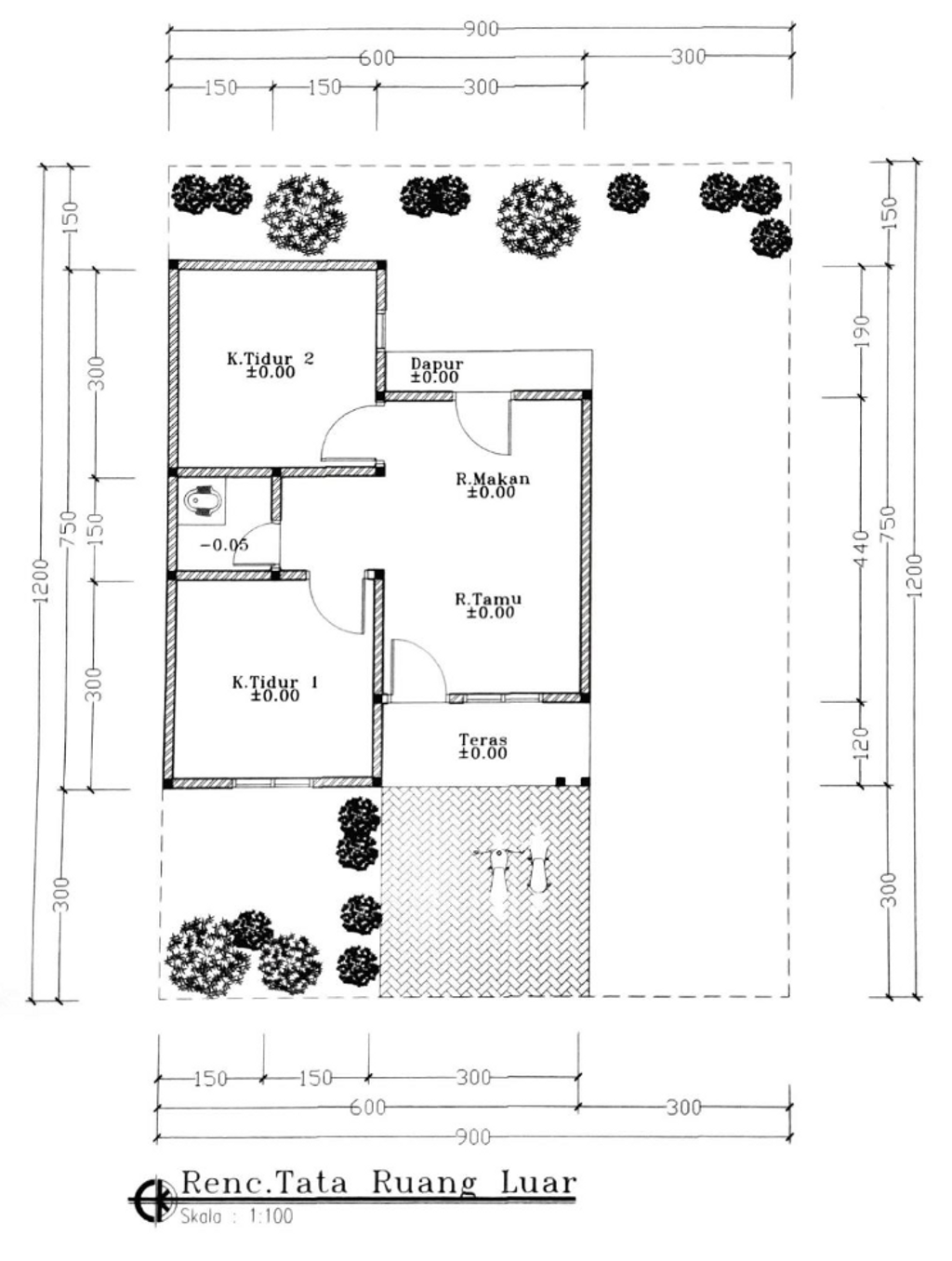 foto denah rumah tipe 36/108 perumahan BLACK TABA SEJAHTERA Tahap 3