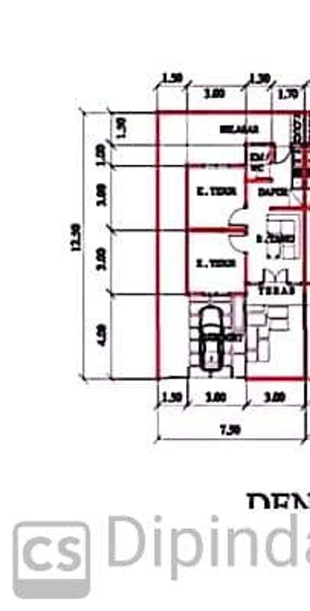 foto denah rumah tipe 36 perumahan PERUMAHAN LALANG KABUNG RESIDENCE