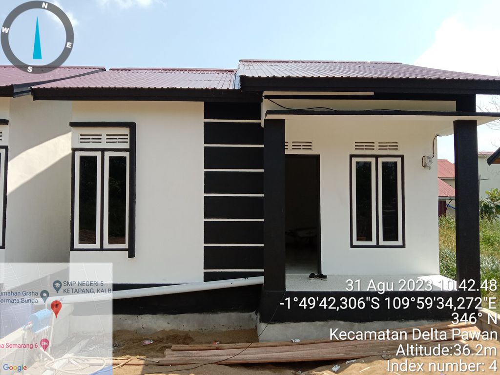 foto tampak rumah tipe 36 perumahan AISYAH RESIDENCE