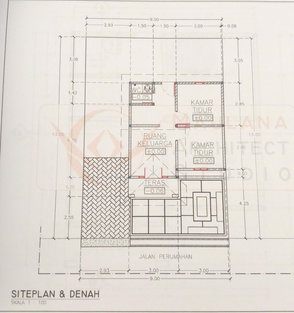 foto denah rumah tipe 36 perumahan LESTARI INDAH ARIFIN II