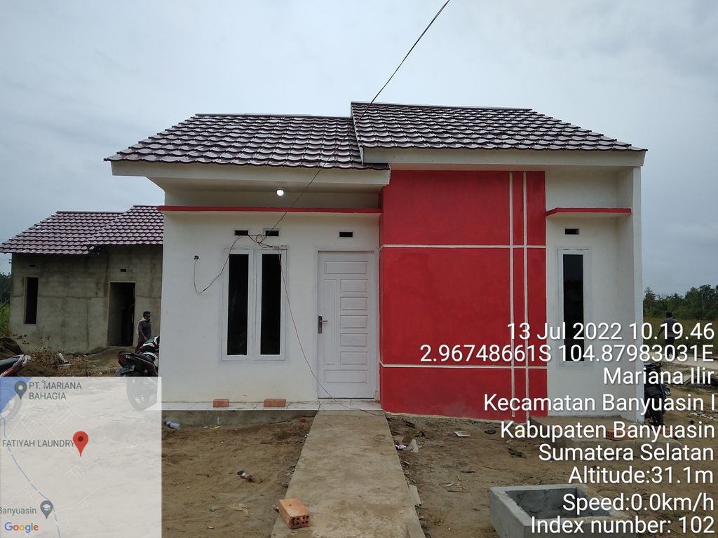 foto tampak rumah tipe RSH 36 perumahan GRIYA MERAH PUTIH II