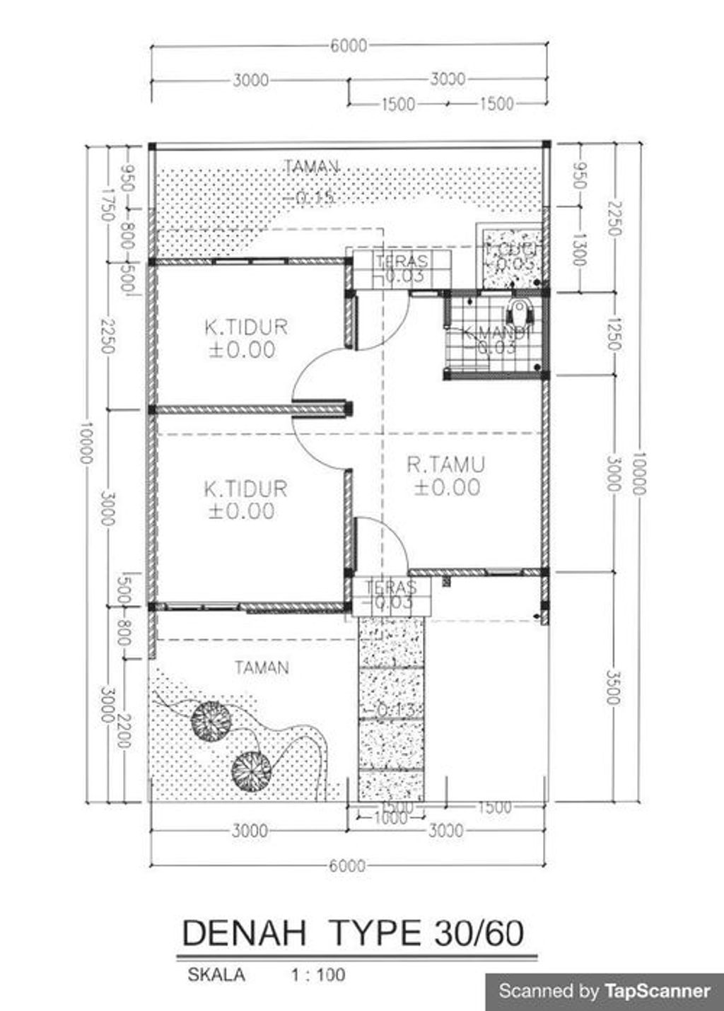 foto denah rumah tipe LB30 LT 60 2023 perumahan Puri Indah Kasemen