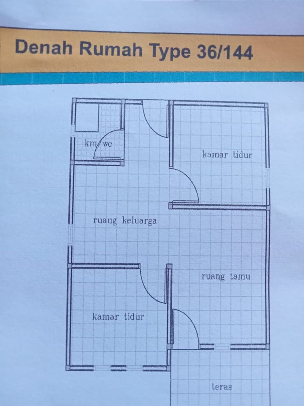 foto denah rumah tipe 36 perumahan CITRA MEGA PERMAI 3
