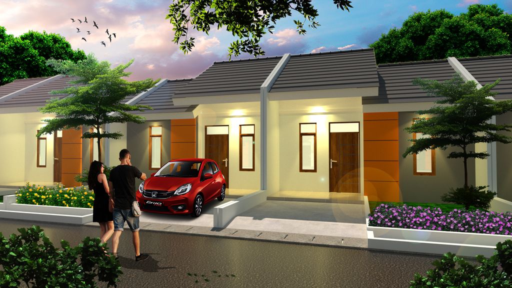 foto tampak rumah tipe 30/60 perumahan Graha Buana Asri