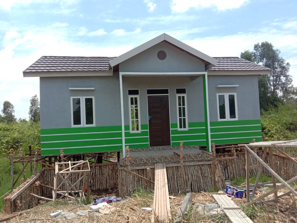 foto tampak rumah tipe 36 perumahan SHALLI MESSI VILLAGE