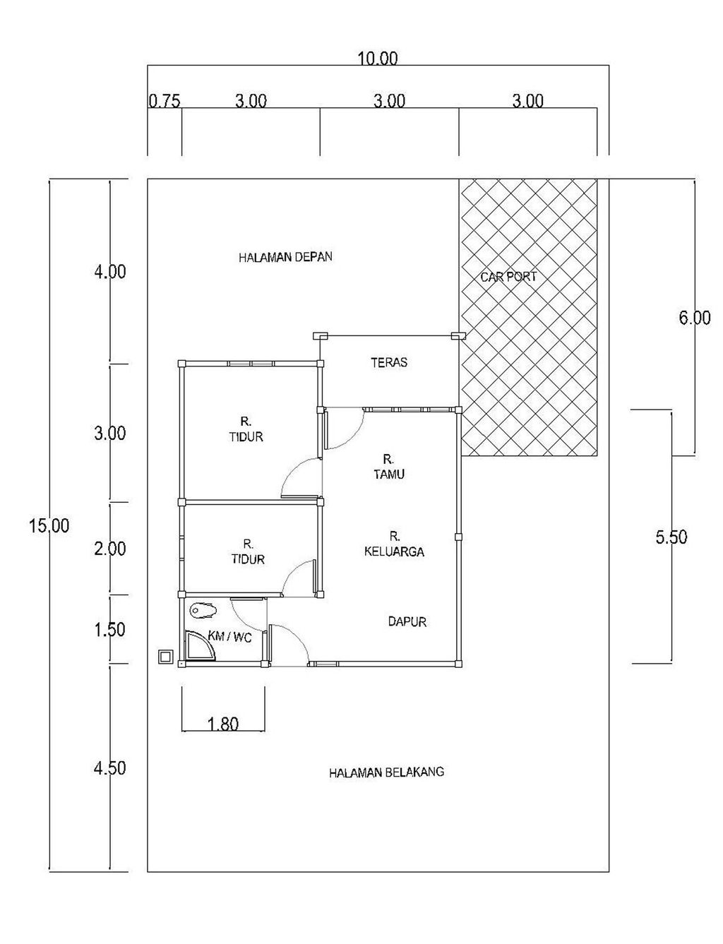 foto denah rumah tipe 36 perumahan ASTRO MANDIRI RESIDENCE 3