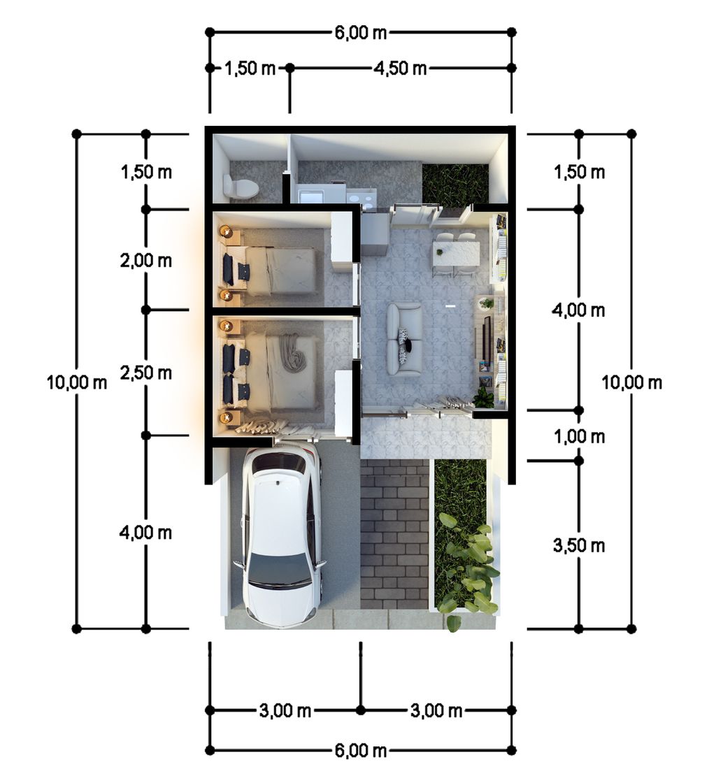 foto denah rumah tipe 29-60 perumahan CITRA RESIDENCE BULULAWANG