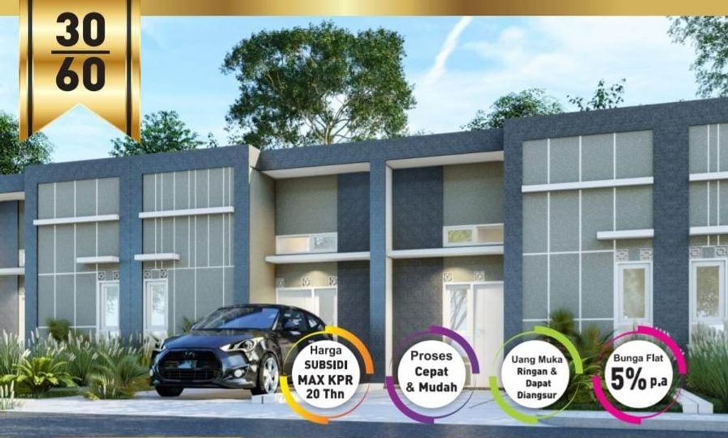 foto tampak rumah tipe 30/60 perumahan Graha Kirana Campakasari