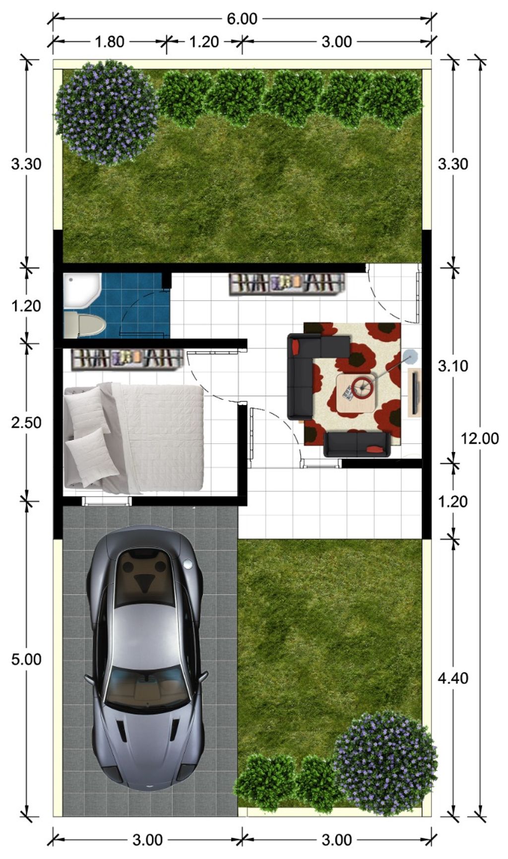 foto denah rumah tipe Khalif perumahan GRIYA KHALIF RESIDENCE TAHAP 2