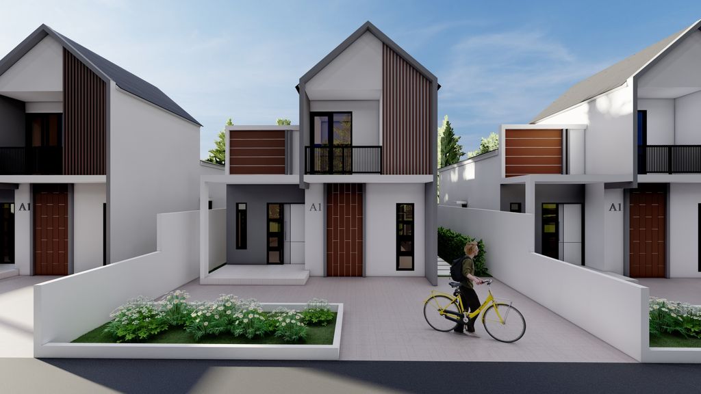 foto tampak rumah tipe 75 perumahan BUKIT RATA PERMAI 2