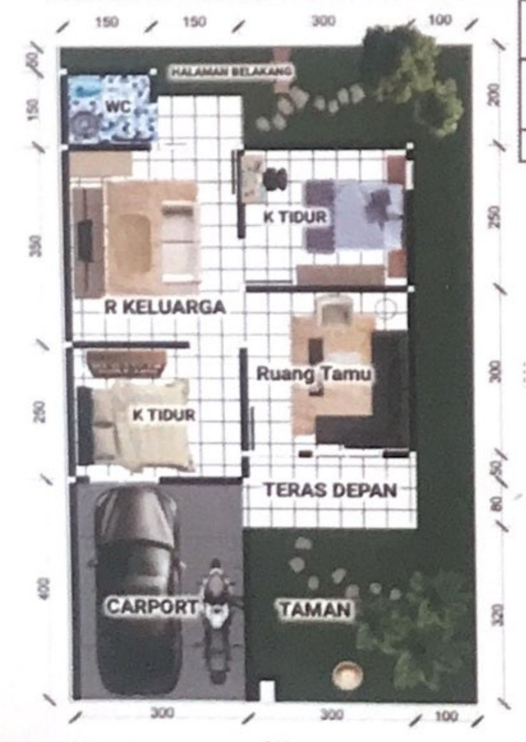 foto denah rumah tipe RUMAH TAPAK perumahan ALAM PURA ASRI 2