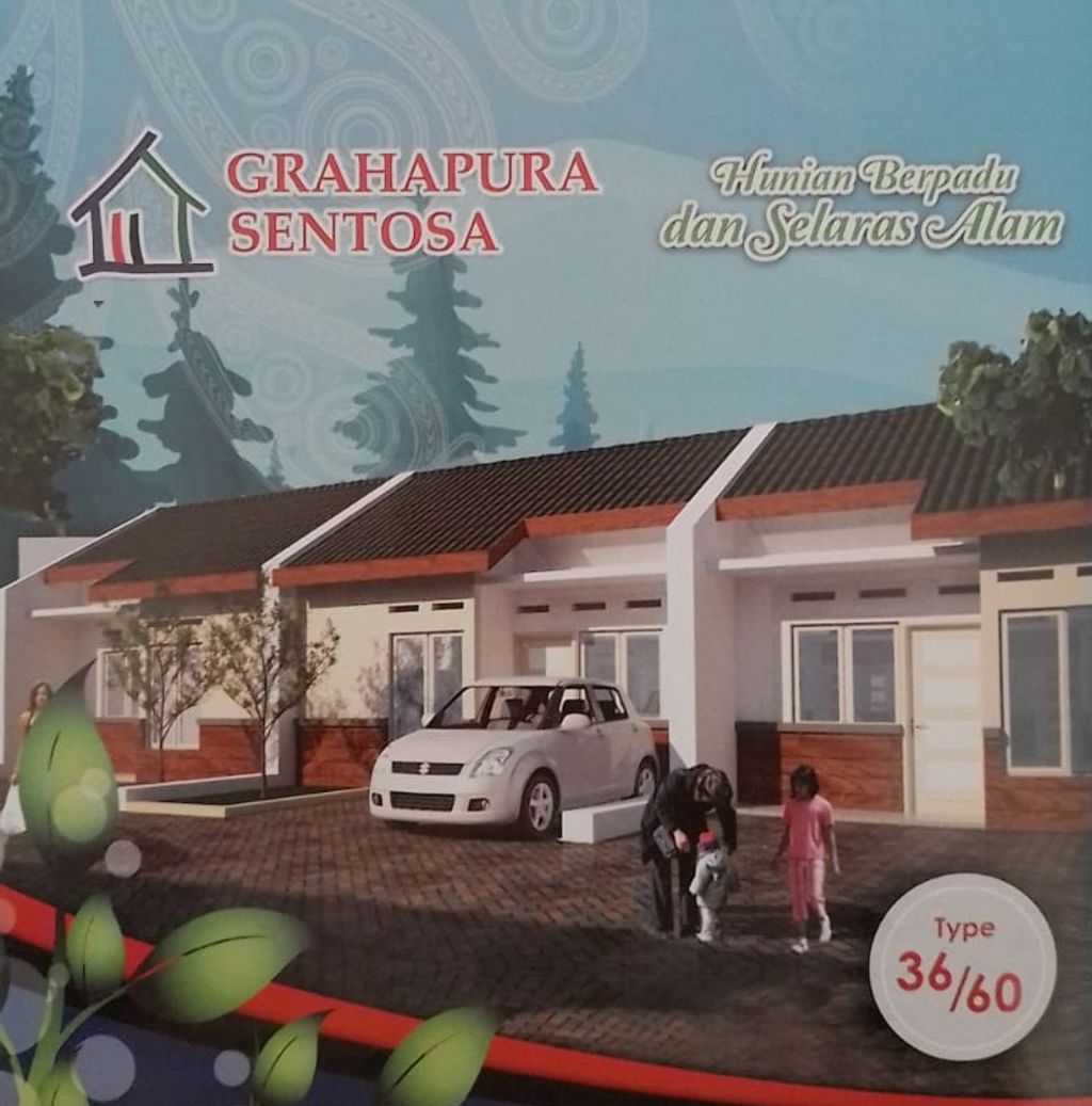 foto tampak rumah tipe 36/60 perumahan GRAHAPURA SENTOSA