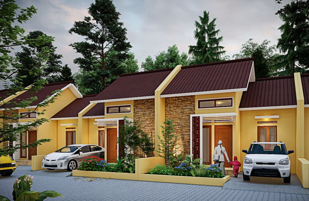 foto tampak rumah tipe 36 perumahan GRAND SULTAN RESIDENCE